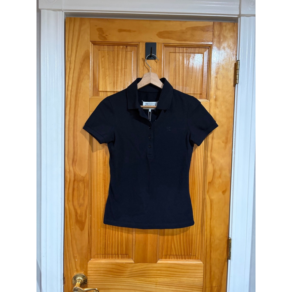 Maison Margiela Black Short Sleeve Polo Shirt XS Made in Italy New With Tags